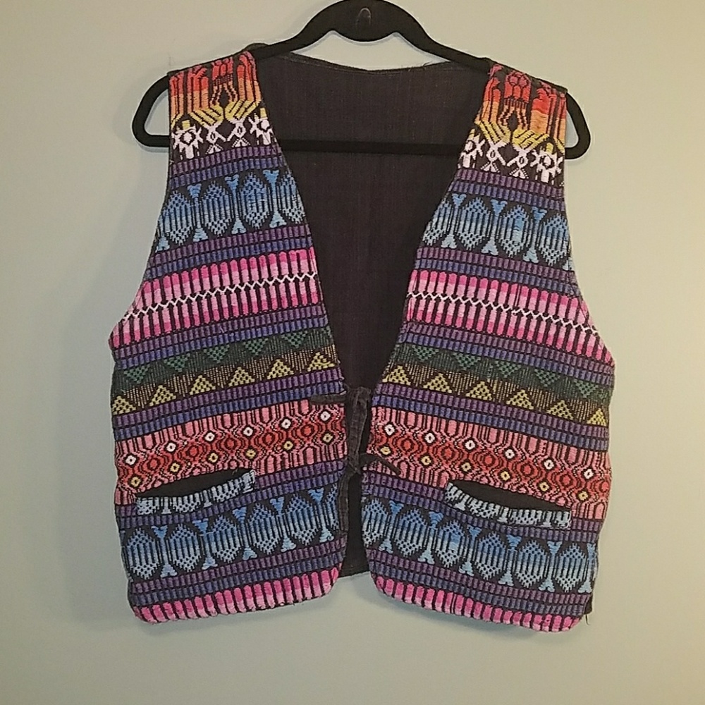 Vintage Rad Hippy festival vest Medium Large